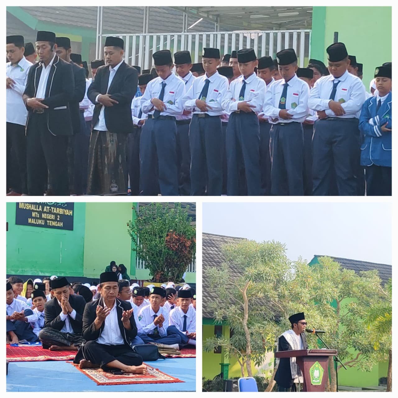 Didahului Puasa Tiga Hari, Keluarga Besar MTsN 2 Maluku Tengah Gelar Shalat Istisqa